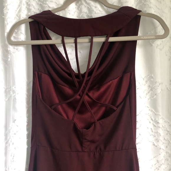 2/$25 Boatneck Wine Cocktail Dress With Open Back - Picture 5 of 6